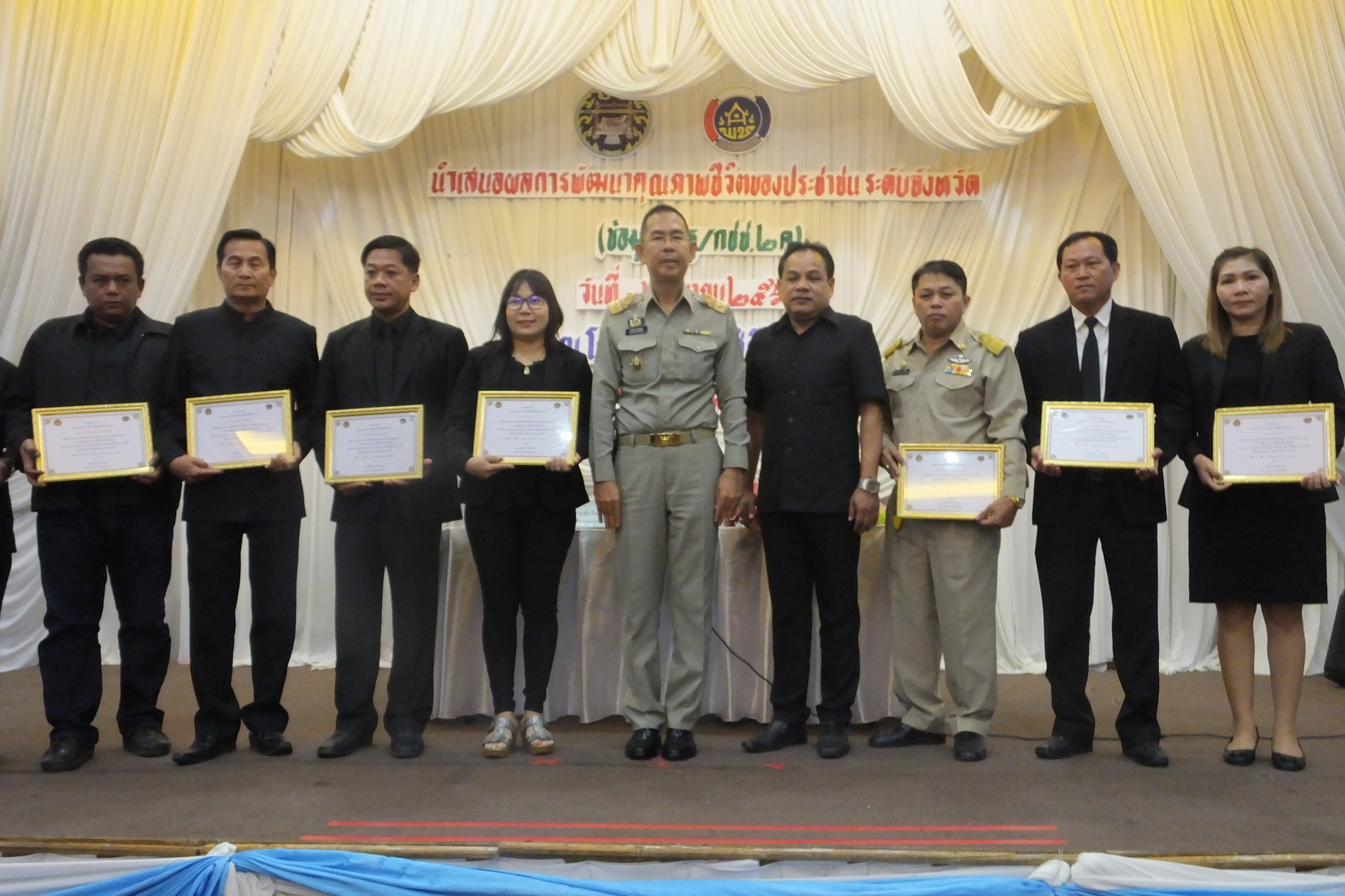 การนำเสนอผลการพัฒนาคุณภาพชีวิตของประชาชน ระดับจังหวัด