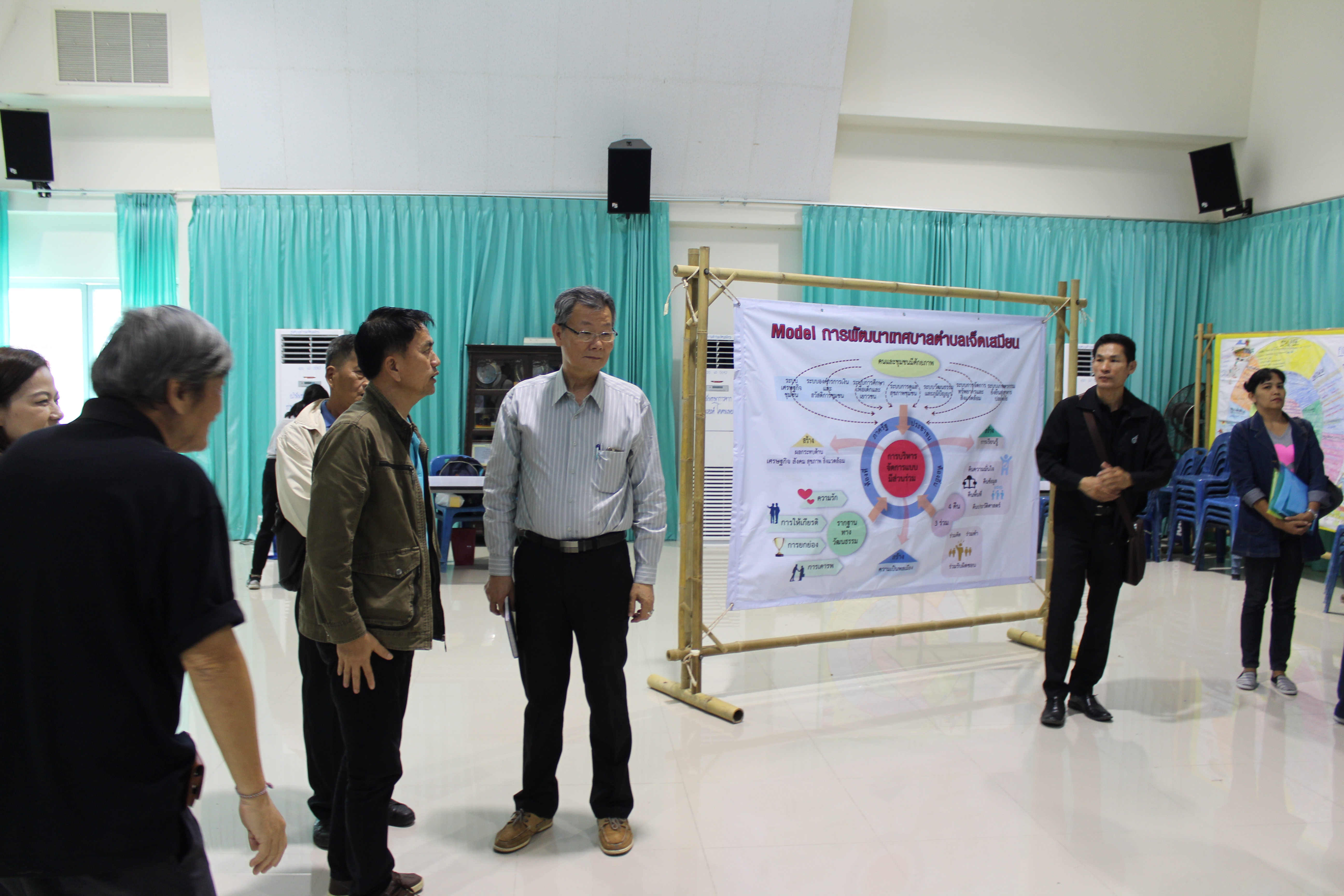 ราชบุรี“ผู้ตรวจราชการกรม รับฟังบรรยายสรุปหมู่บ้าน OTOP เพื่อการท่องเที่ยว ตำบลเจ็ดเสมียน”