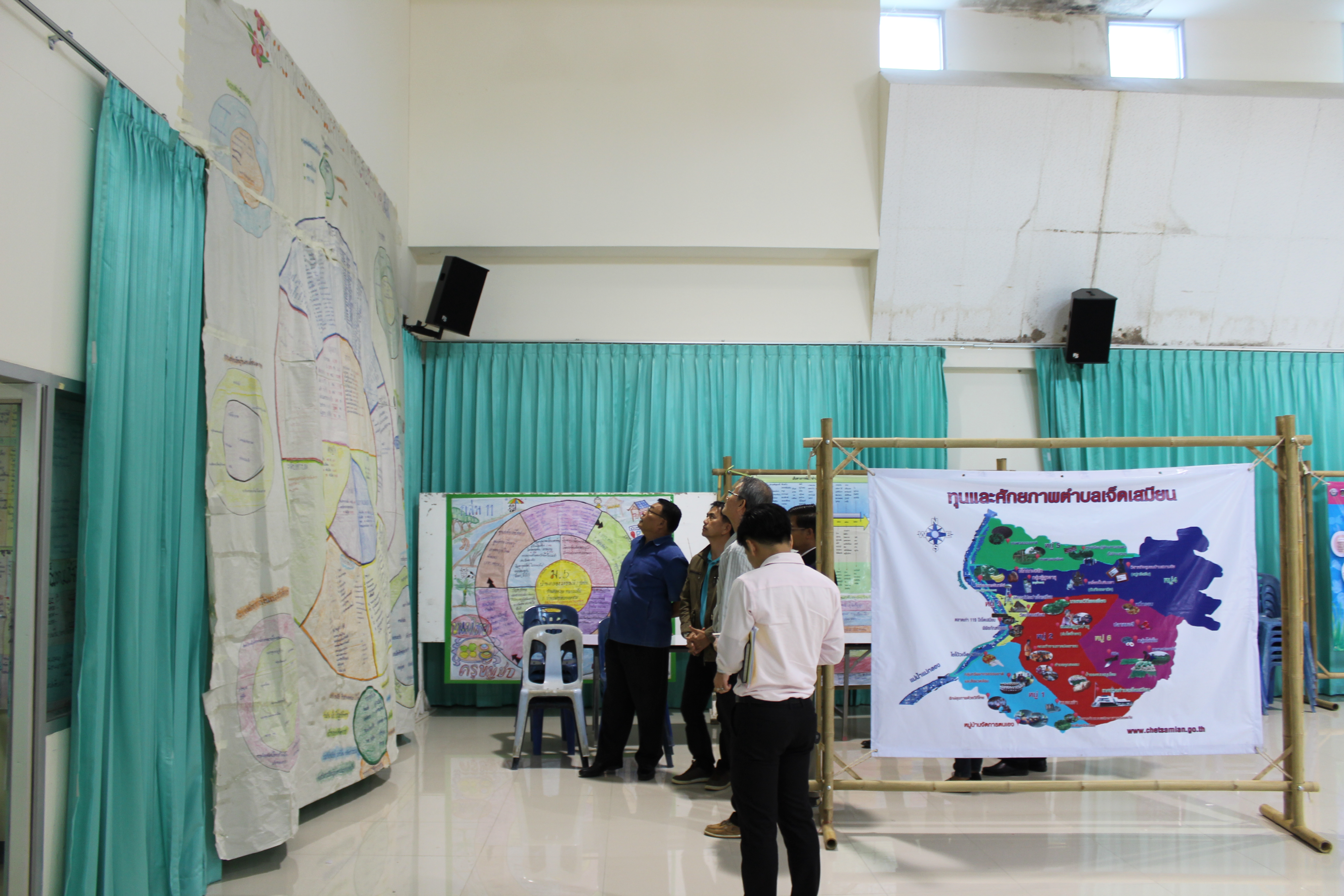 ราชบุรี“ผู้ตรวจราชการกรม รับฟังบรรยายสรุปหมู่บ้าน OTOP เพื่อการท่องเที่ยว ตำบลเจ็ดเสมียน”