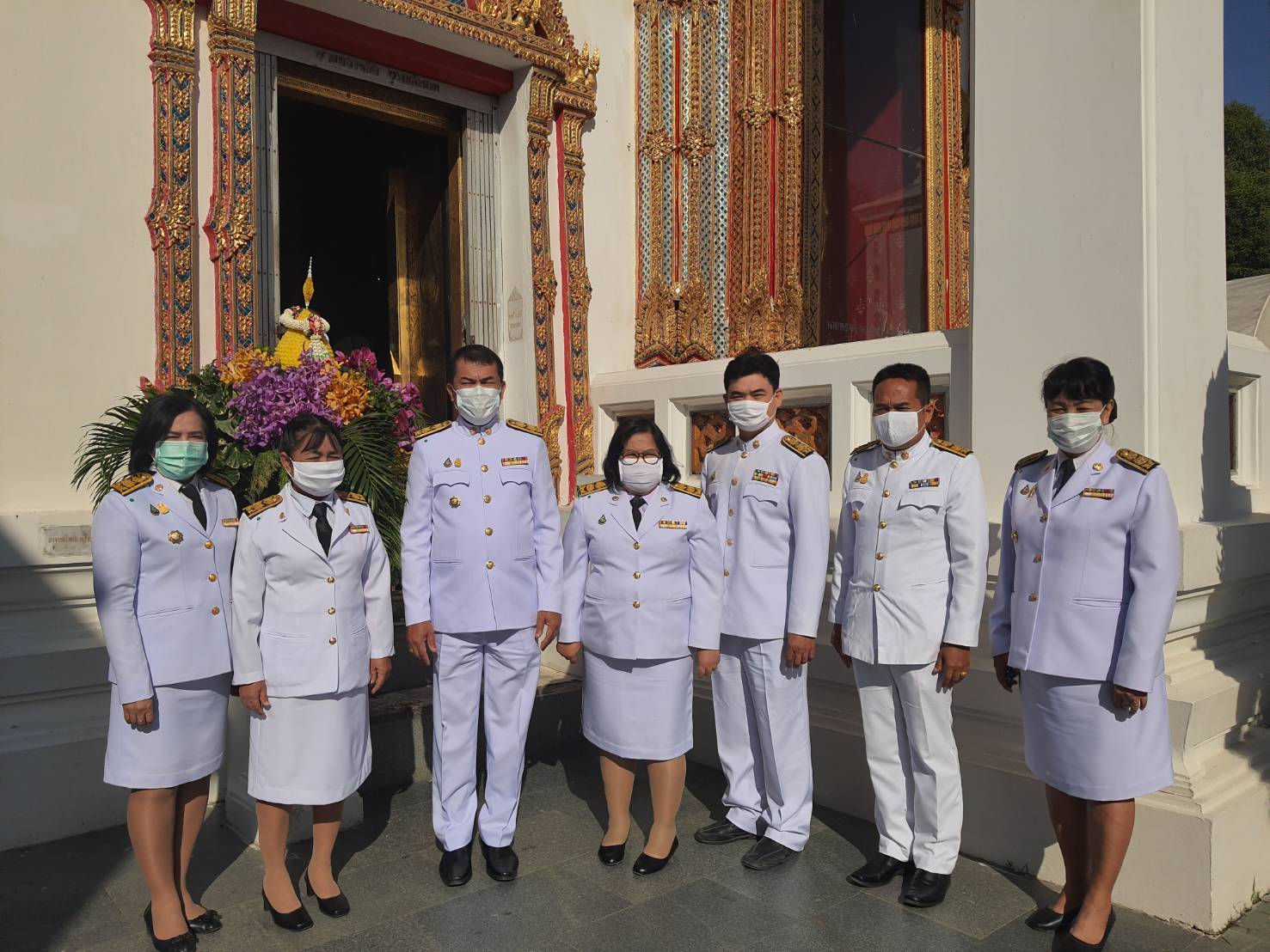 พช.ราชบุรี ร่วมพิธีถวายผ้าพระกฐินพระราชทานกรมการพัฒนาชุมชน ประจำปี พ.ศ. 2563