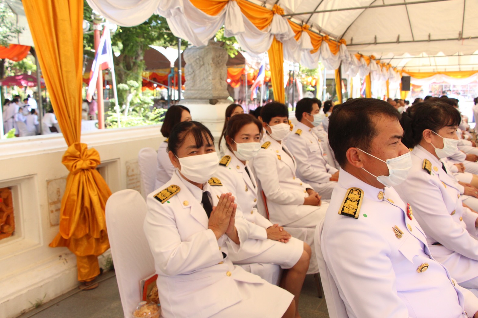 พช.ราชบุรี ร่วมพิธีถวายผ้าพระกฐินพระราชทานกรมการพัฒนาชุมชน ประจำปี พ.ศ. 2563