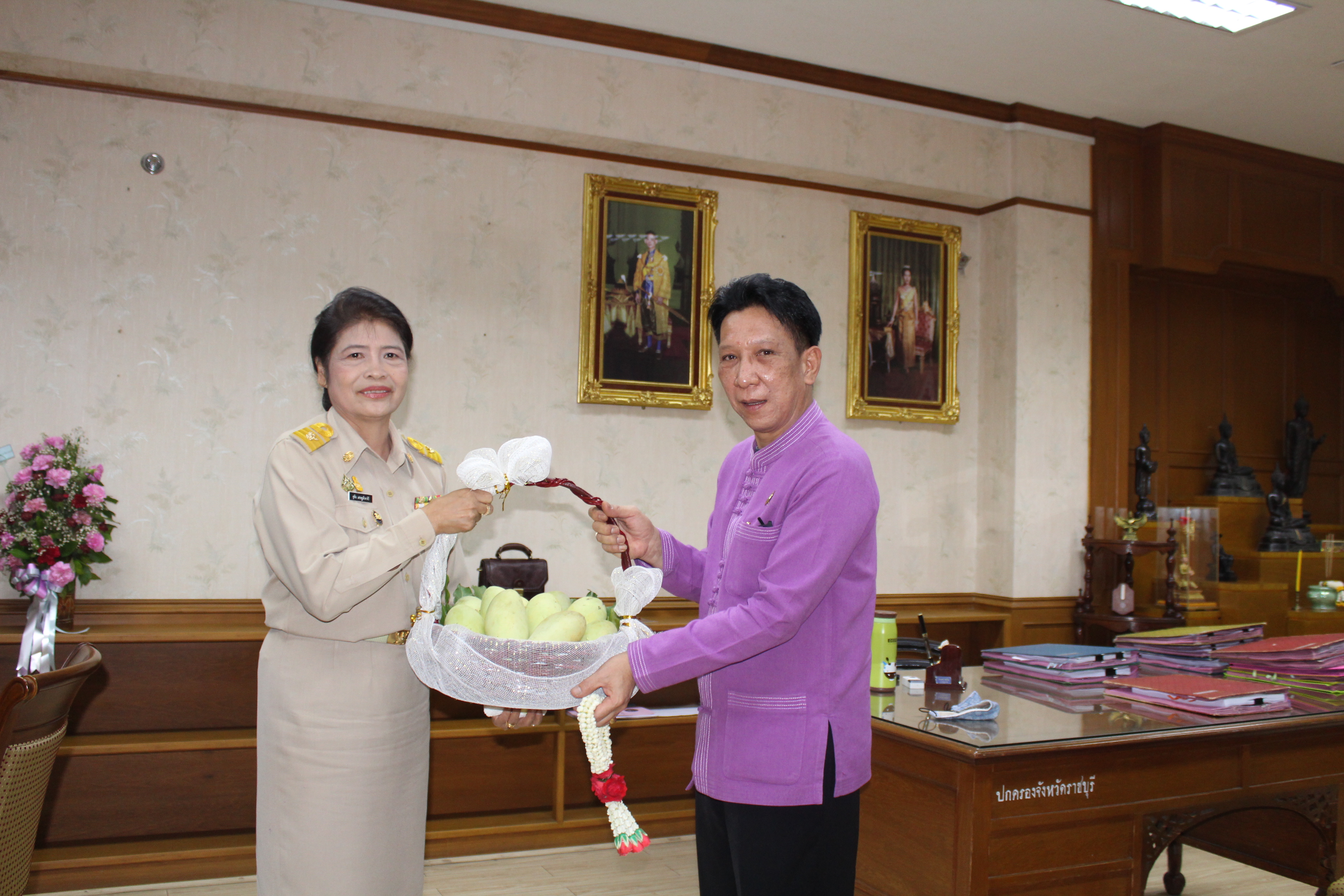 พจ.ราชบุรี รายงานตัวเข้ารับตำแหน่งพัฒนาการจังหวัดราชบุรีต่อผู้บริหารระดับจังหวัด