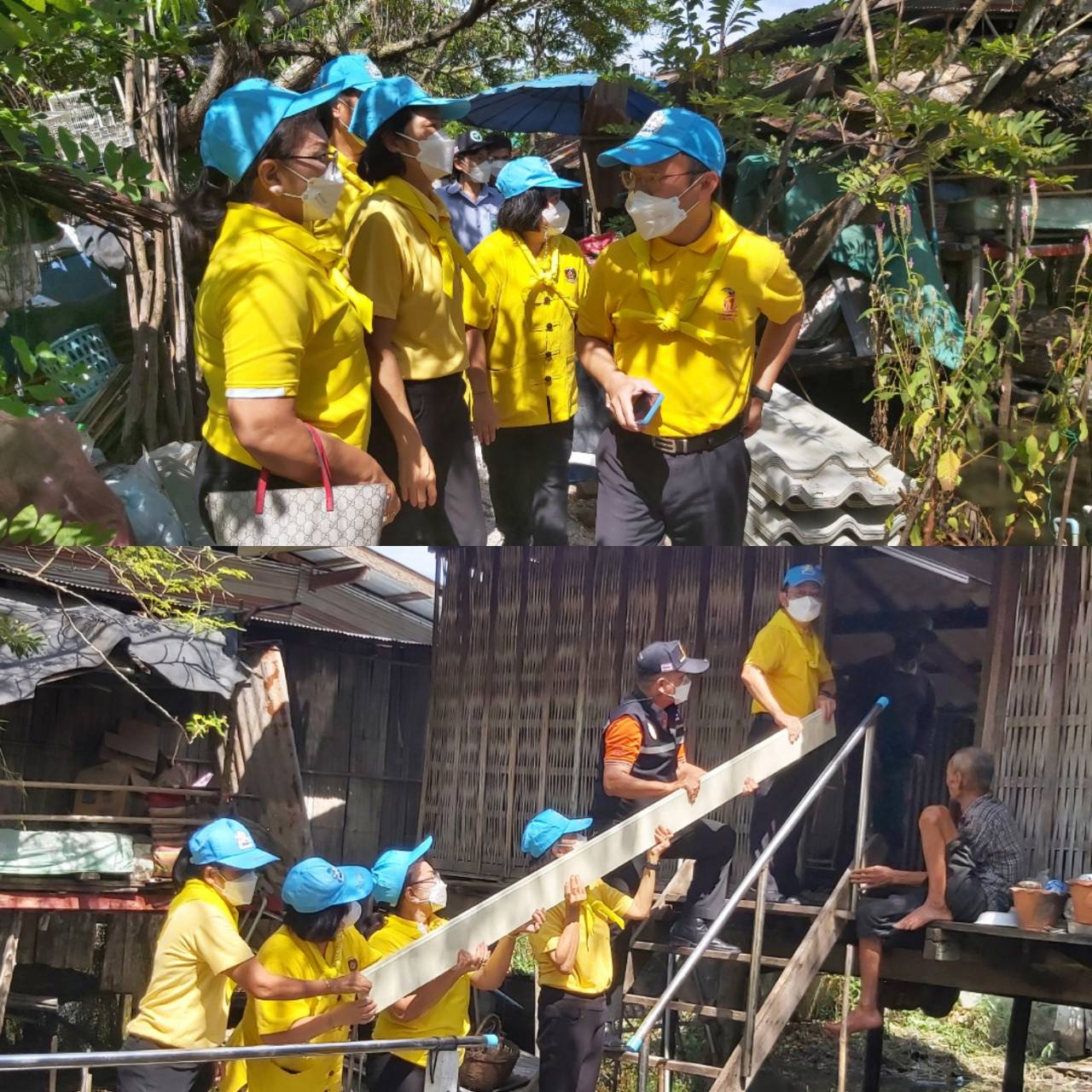 ?พช.ราชบุรี ร่วมกิจกรรมจิตอาสาพระราชทาน กับ ศจพ.อ.ดำเนินสะดวก บริษัท ผลิตไฟฟ้าราชบุรีจำกัด กิ่งกาชาดอำเภอดำเนินสะดวก เครือข่ายชุมชน และภาคประชาชน เพื่อปรับปรุงซ่อมแซมบ้านที่อยู่อาศัย ให้กับครัวเรือนยากจน ที่ตกเกณฑ์ข้อมูลTPMAP มิติ ด้านที่อยู่อาศัยไม่มั่นคง พื้นที่ อำเภอดำเนินสะดวก